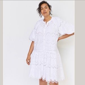 Anthropologie Tallulah Eyelet Mini Dress size M
